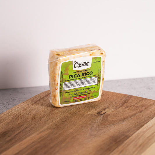 ⭐️ Queso Fresco Blanco con Jalapeño y Ají | De la Crema