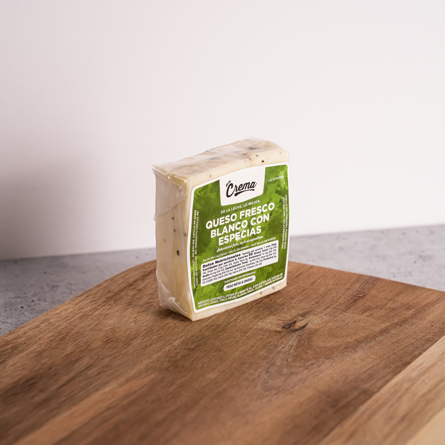Queso Fresco Blanco con Especias | De la Crema