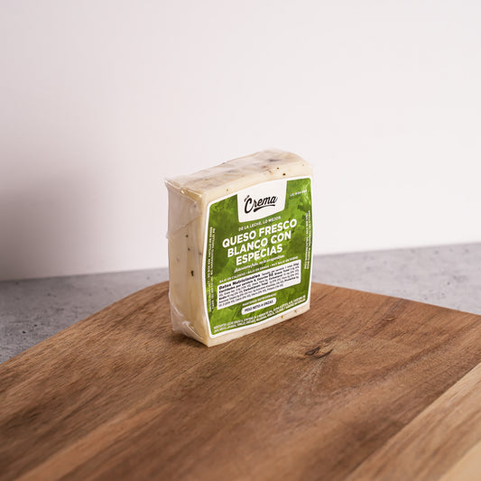 Queso Fresco Blanco con Especias | De la Crema