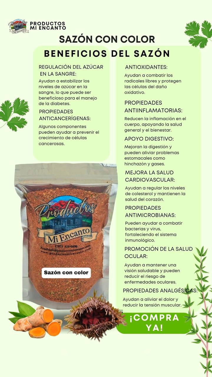 Sazón con Color (All purpose seasoning), Peq. 3oz.